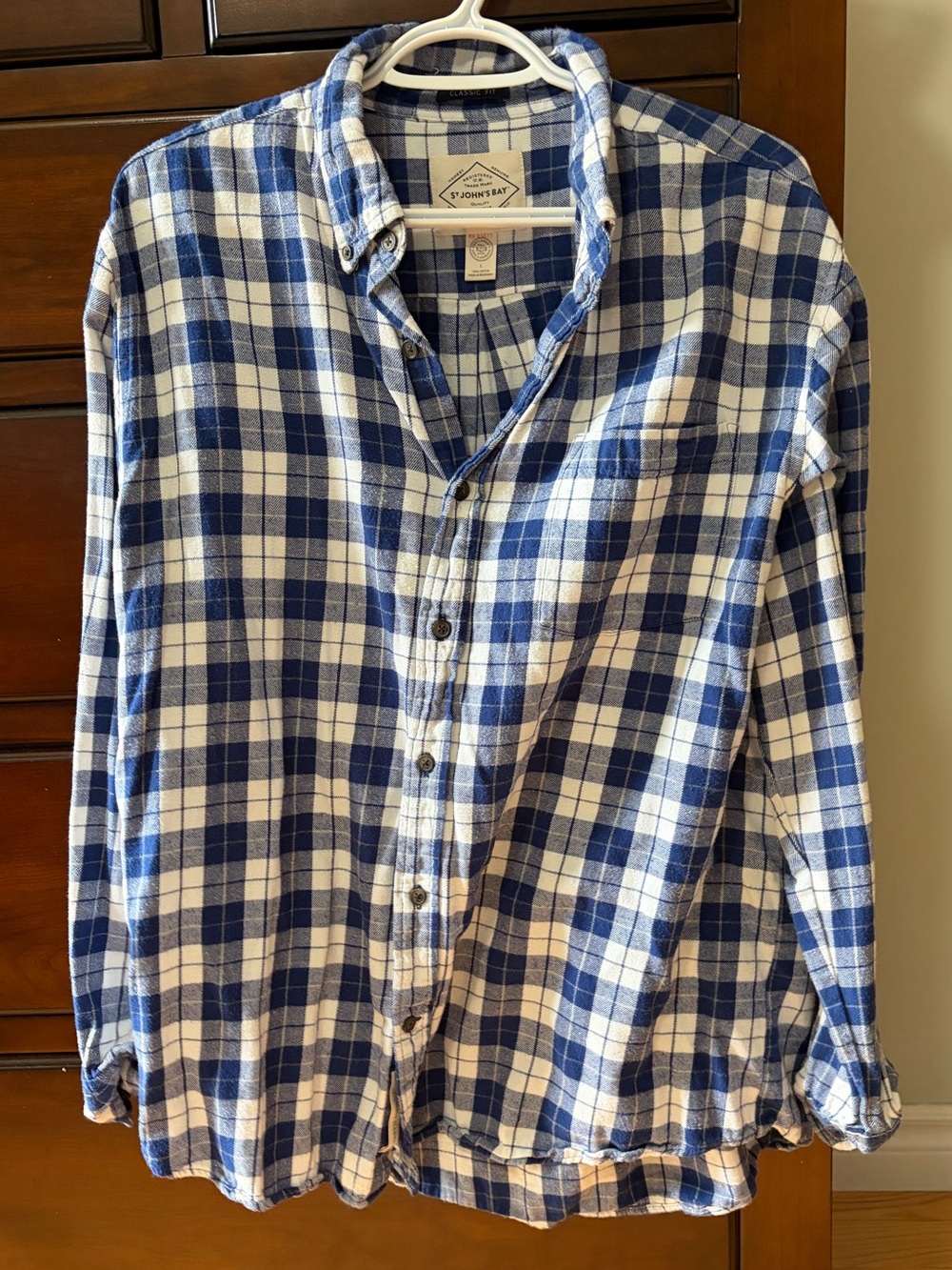 St. John's Bay Men's Plaid Flannel Shirt